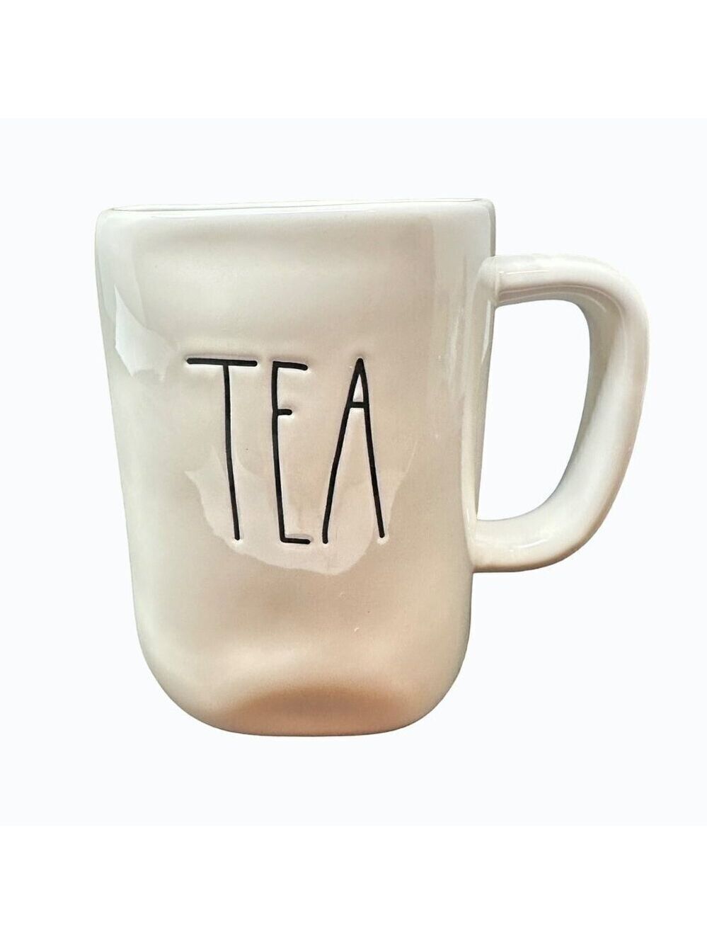 Rae Dunn TEA Mug Ceramic READ Large Coffee Cup Magenta LL Farmhouse Gift White
